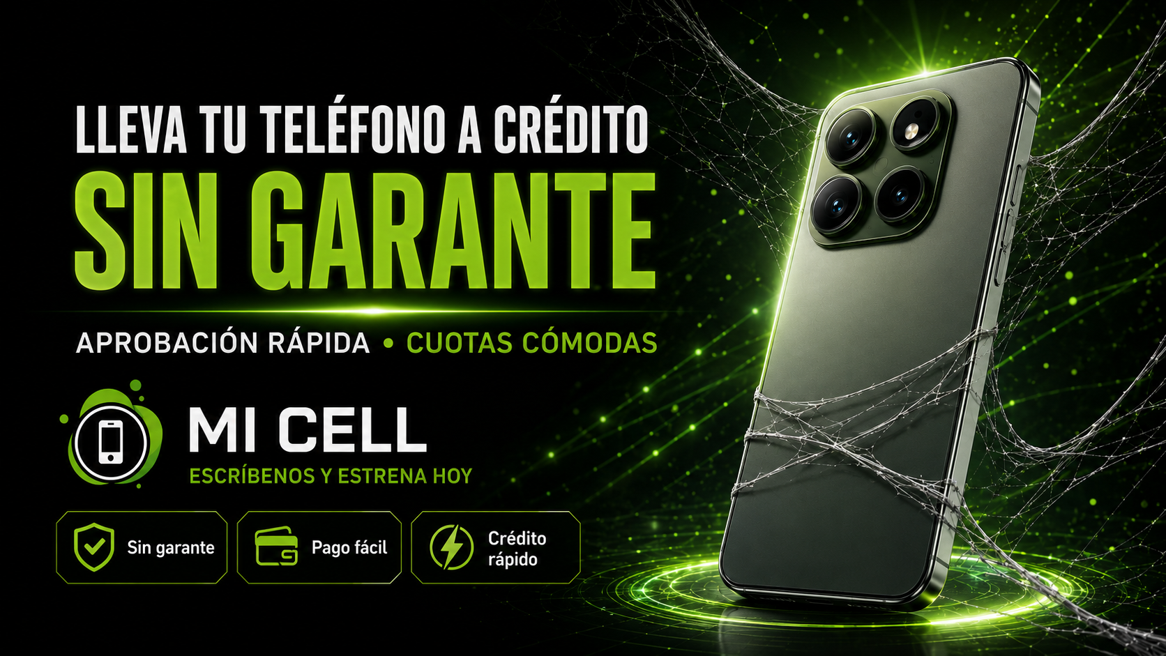 Lleva tu teléfono a crédito sin garante en Mi Cell